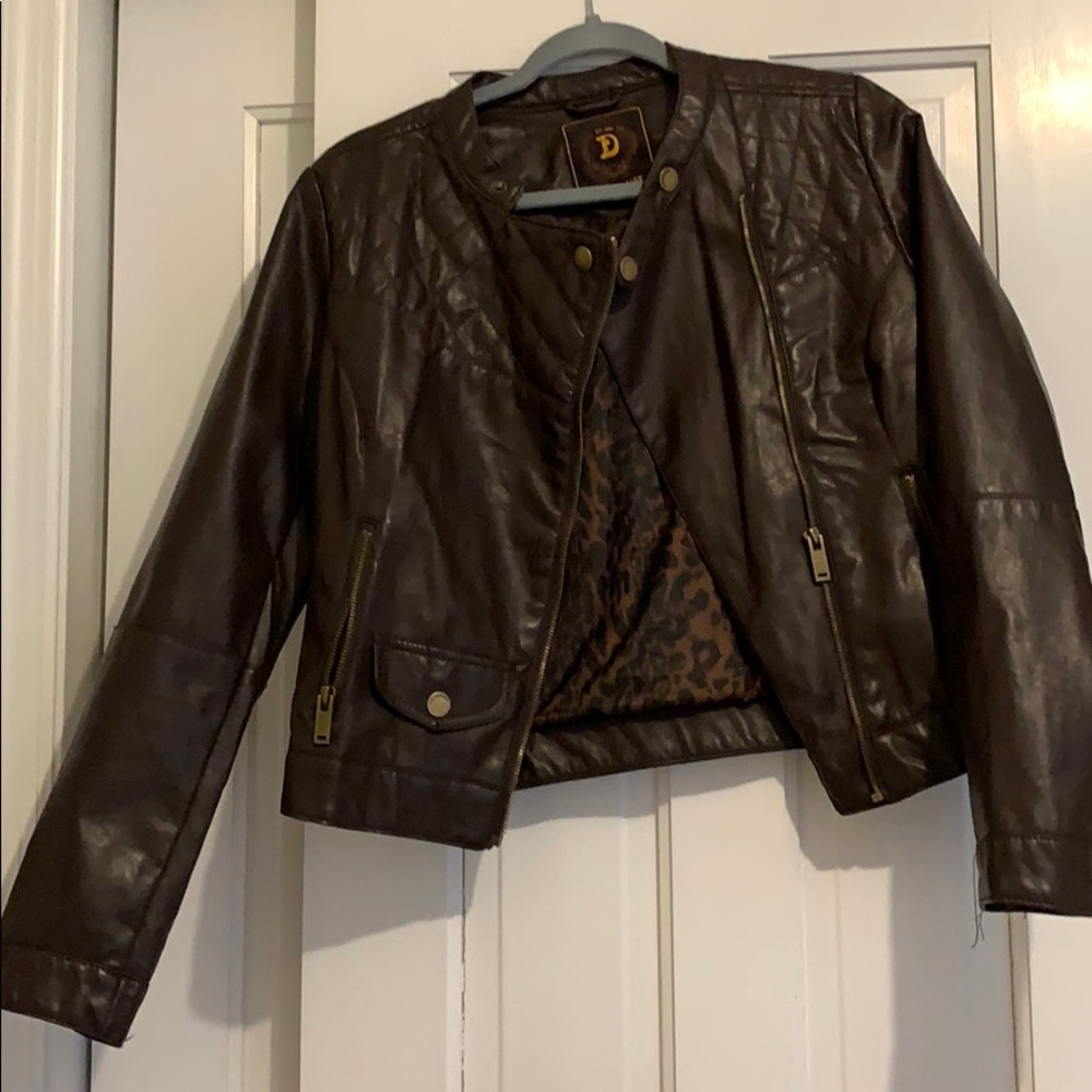 Dollhouse brown leather jacket